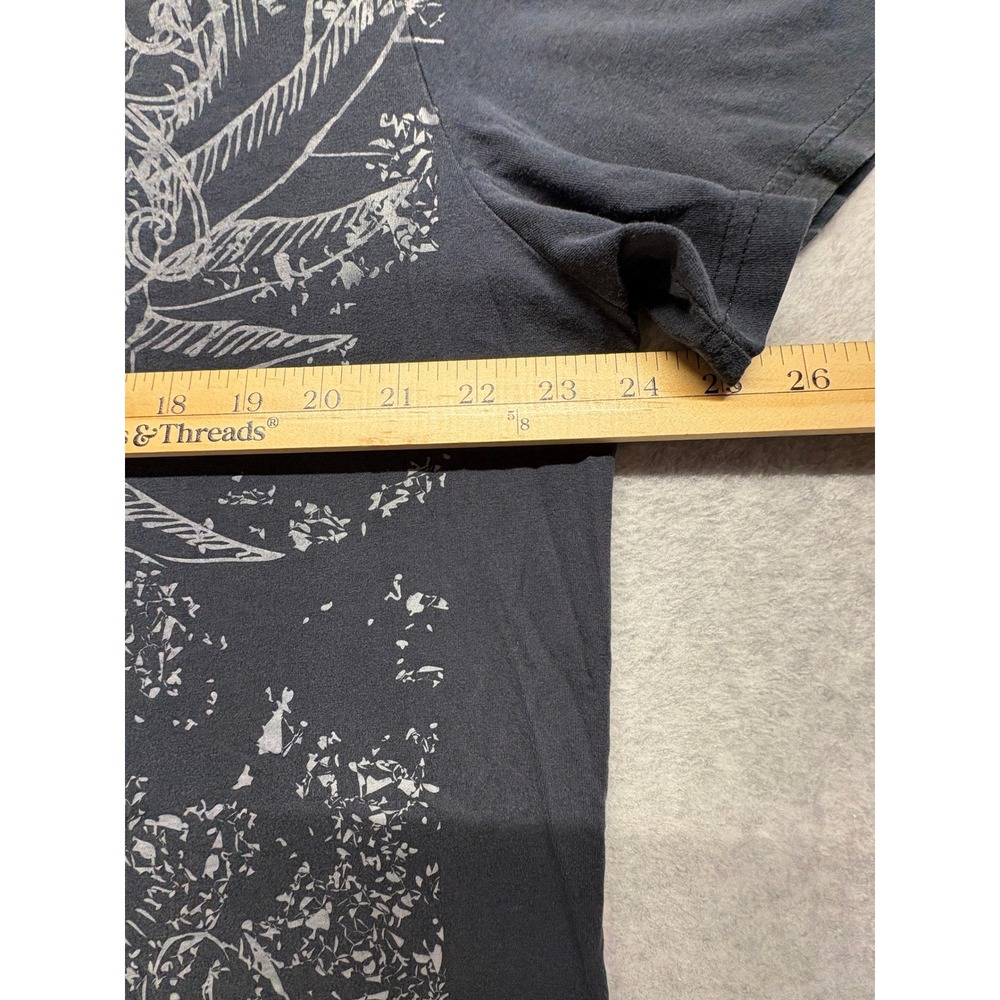 Calvin Klein Mens XL Eagle Graphic T Black Silver Sun Print Crewneck Cotton - Picture 5 of 8